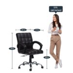 Checks Mid Back Office Chair by Decor Living